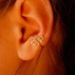 Set of 3 ear cuffs, antique..