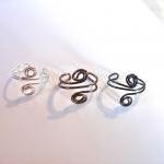 Set of 3 ear cuffs, antique..