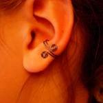 Set of 3 ear cuffs, antique..