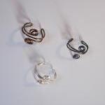 Set of 3 ear cuffs, antique..