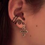 Ear Cuff with antiqued silv..
