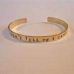 Brass Bracelet Stamped DON'..