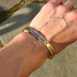 Brass Bracelet Stamped DON'..