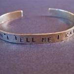 Brass Bracelet Stamped DON'..