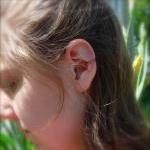 Copper Ear Cuff, Hand Hamme..