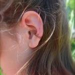 Copper Ear Cuff, Hand Hamme..