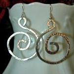 Hand Hammered Bold Earrings..