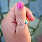 Turquoise And Silver Adjus..