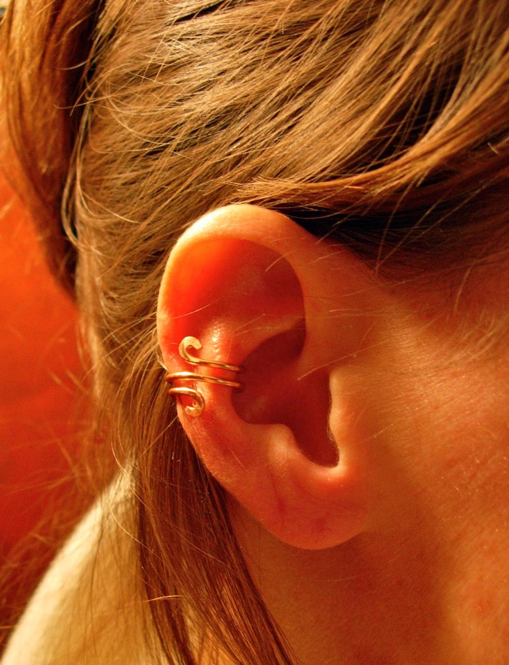 Hand Hammered Copper Ear Cuff